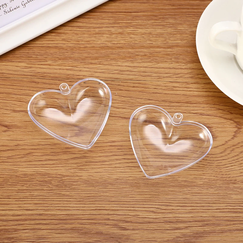 1/2 Set 3D Bath Bomb Mold Heart Shape DIY Clear Plastic Bath Bomb Mould Acrylic Mold Bath Accessories DIY Chrisemas Xmas