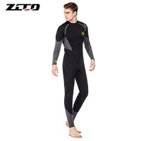 Men 3MM Neoprene Full Body Wetsuit Surfing Scuba Diving Snorkeling Swimming Suit One Piece Long Sleeve Underwater Warm Jumpsuit