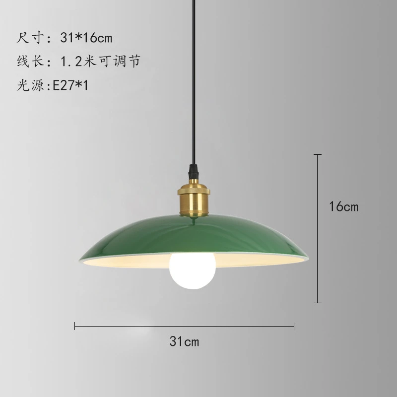 Imagem -06 - Lustre de Teto para Decoração Industrial Luminária Suspensa de Teto Estilo Nórdico Vintage Verde para Casa Restaurante