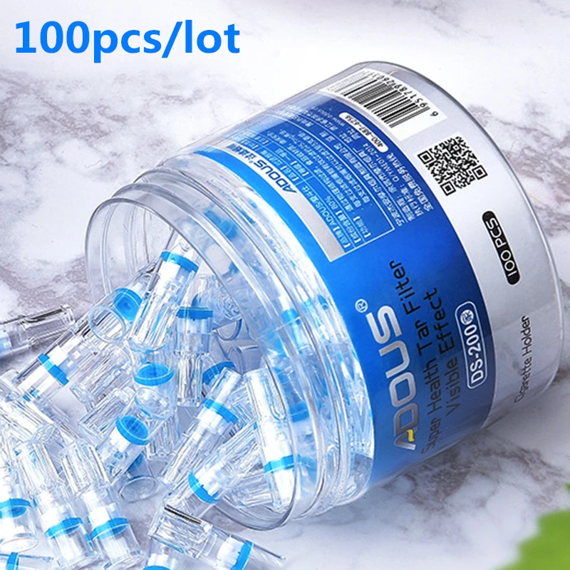 10/100Pcs Disposable Cigarette Filter  Abandoned Cigarette Holder Mouthpiece Tobacco Tar Filtration Cleaning Holder Health Care