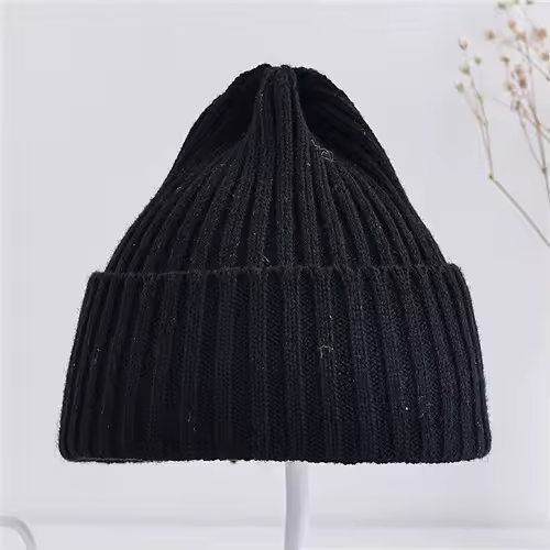 Baby Kids Ribbed Knitted Beanie Hats For Girls Boys Casual Toddlers Windproof Cap 6M-4Years Baby Photography Props Accessories - Image 7