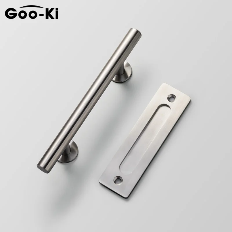 Goo-Ki Stainless Steel Carbon Steel  Barn Door Handle Sliding Door Handle Modern Wooden Door Handle Push Pull Door Handle