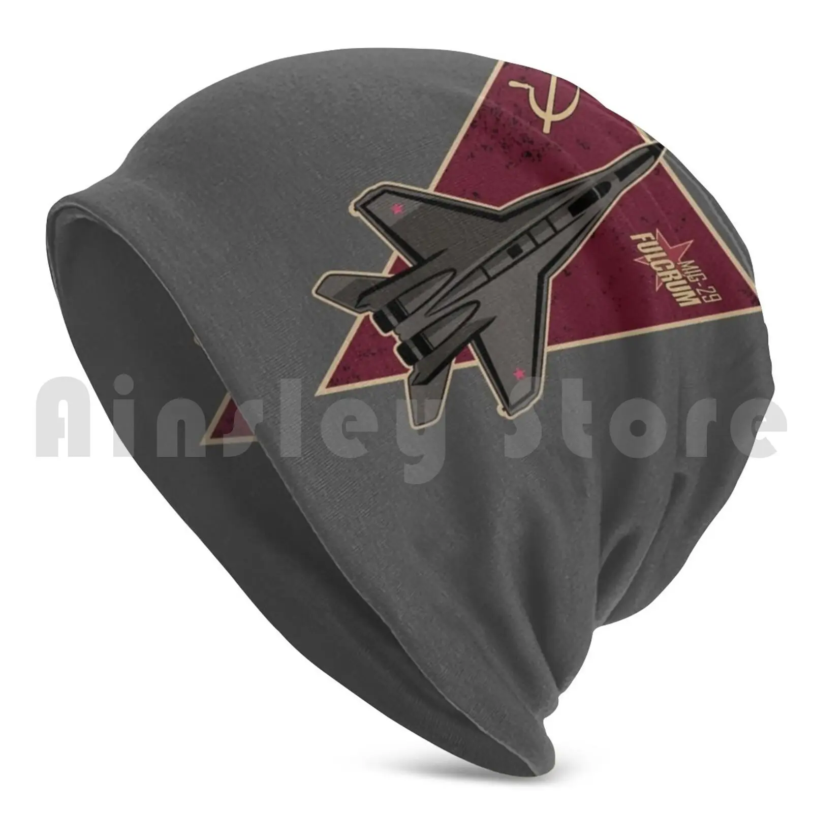 Mig-29 Fulcrum Beanies Knit Hat Hip Hop Soviet Air Force Soviet War Machine Russian Russian Fighter