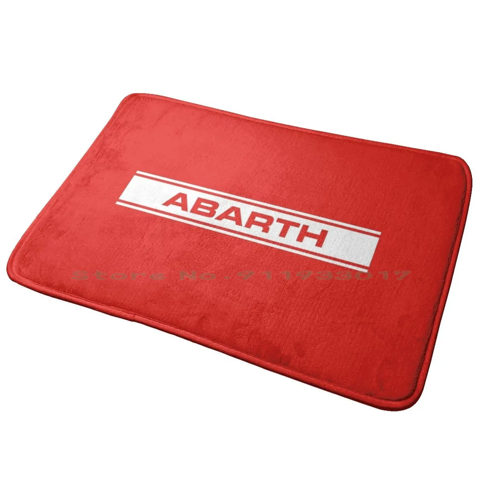 Abarth Stripe ( White ) Entrance Door Mat Bath Mat Rug Helltaker Lucy Lucifer Zero Two Future Mirai Nikki Yuno Gasai Anime Lewd