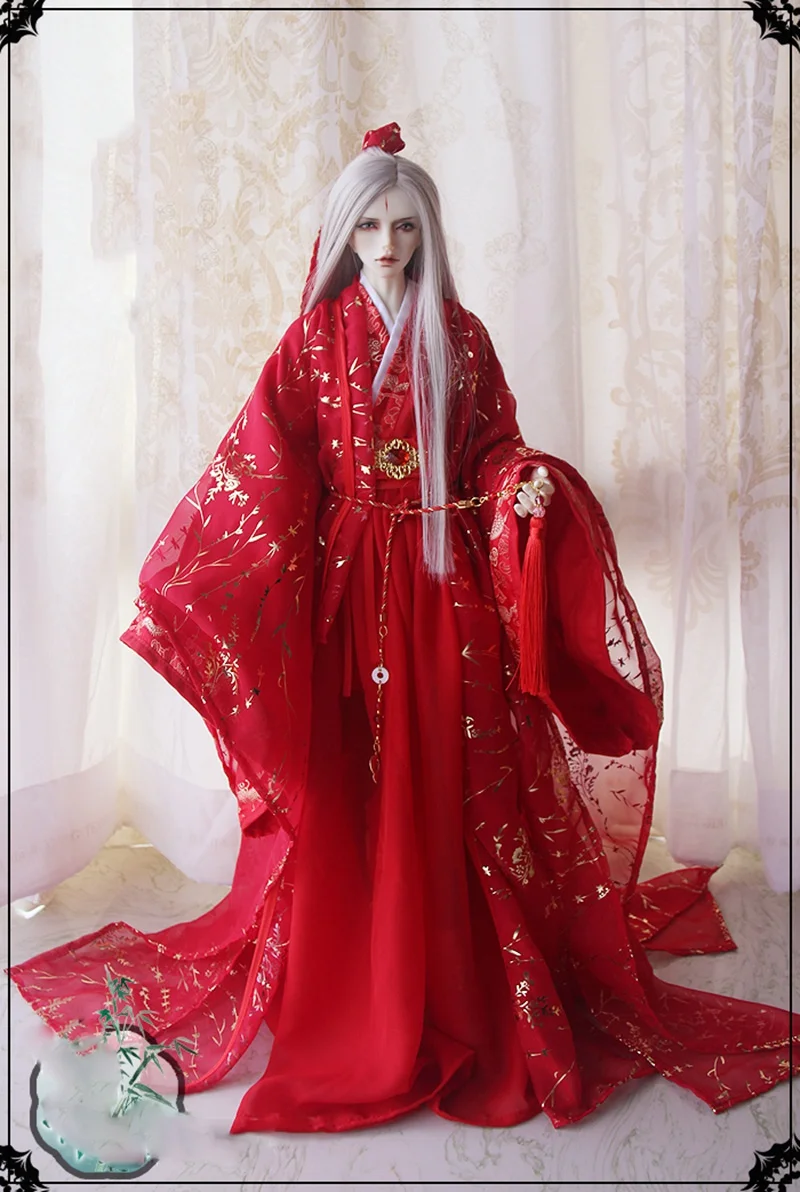 1/4 1/3 BJD accessori per abbigliamento cinese antico Costume Hanfu abito guerriero vestito per BJD/SD ID72 forte zio 80cm bambola A0687