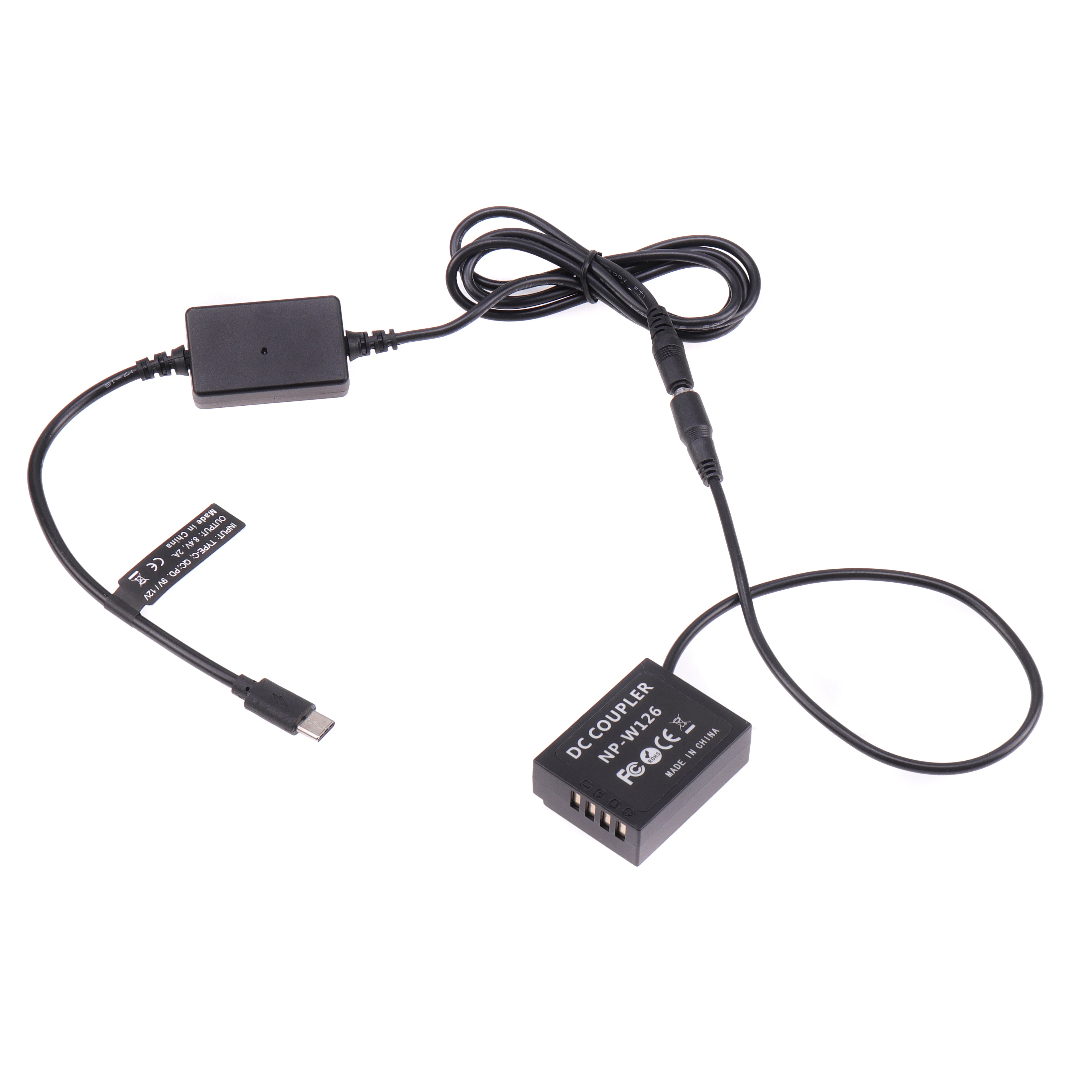 FOTGA NP-W126 더미 배터리 어댑터 TYPE-C 케이블 Fujifilm X-S10 XT1 XT2 XT3 XT10 XT20 XT30 XT100 XT200 XH1 XM1 X100F X100V