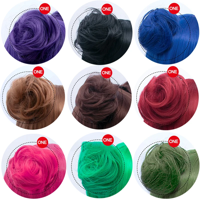 DIANQI 27 kolory krótkie kręcone chignon rozszerzenie syntetyczny cosplay messy chignon donut roller bun klamra na hairpiece dla kobiet