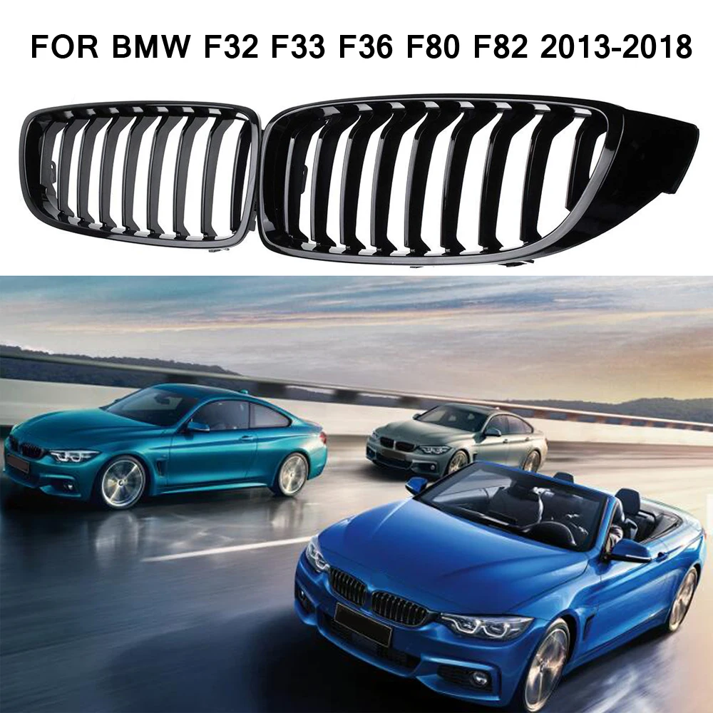 

Black Front Kidney Grille Slat M4 Style Grill for BMW F32 F33 F36 F80 F82 2013-2018 Cabriolet Coupe FOR BMW 425i 430i 440i 435i