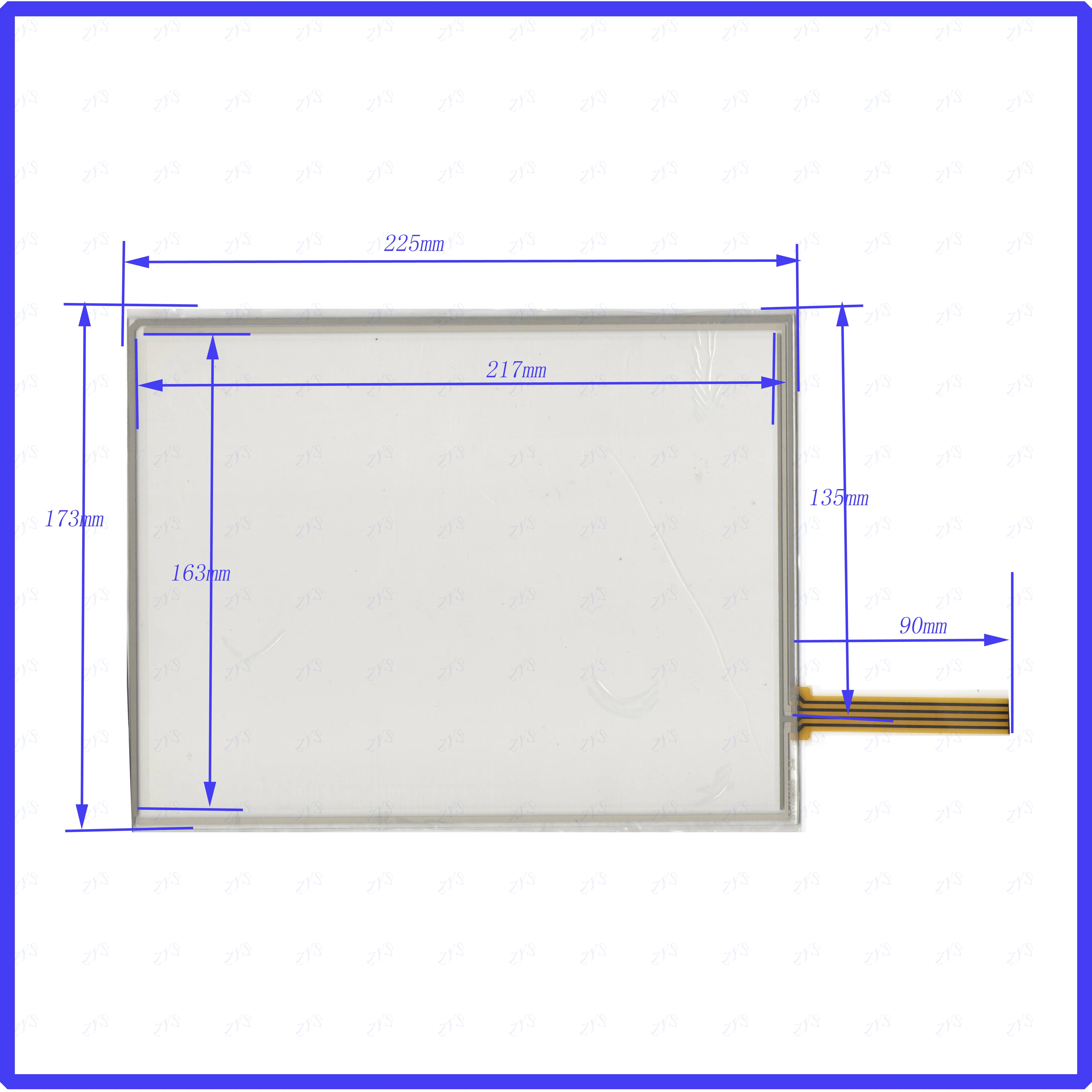 10PCS/LOT  ST104003  225mm*173mm 10.1inch 4-wire resistive touch panel for Car DVD, 225*173 GPS Navigator screen  glass ST104003