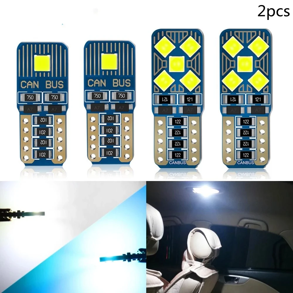 

Светодиодная лампа Canbus WY5W T10 W5W без ошибок, 194 168, автомобильные внутренние фары с клиновидным задним ходом, автомобильная лампа 12 В, 6000K, белый, синий, 2 шт.