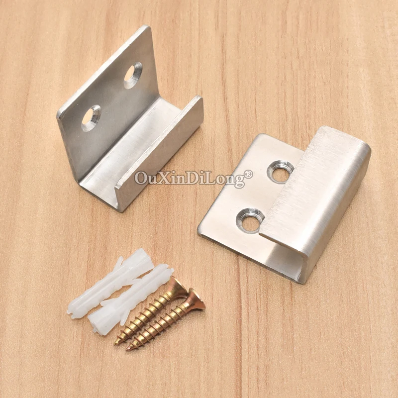 

HOT 100PCS Stainless Steel Wall Hanger Hooks for Ceramic Tile Display Wall Mount J Hook Brackets Glass Wood Sample Wall Brackets