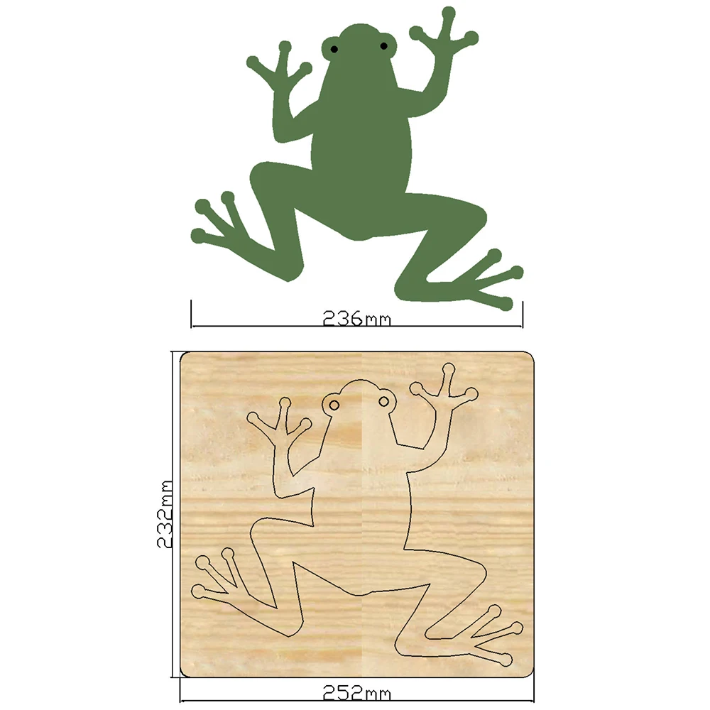 Animal frog Decoration Cutting New Dies Wooden Knife Die Compatible With Most Manual Die Cut Cutters