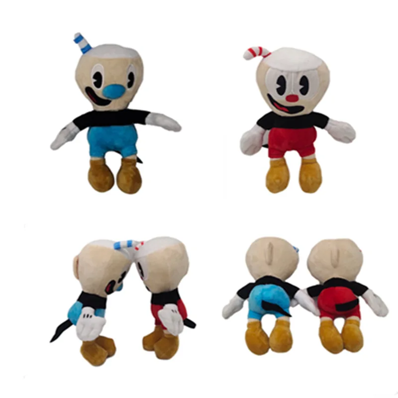 

25cm Game Cuphead Plush Toy Mugman Plush Dolls Toys For Children