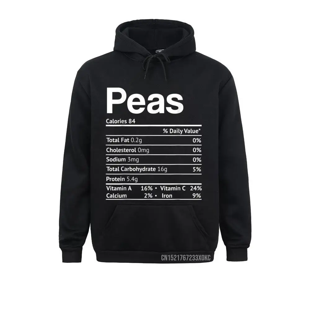 Peas Nutrition Facts Funny Thanksgiving Christmas Food Hoodie Men Hoodies Unique Winter Autumn Sweatshirts Leisure Hoods