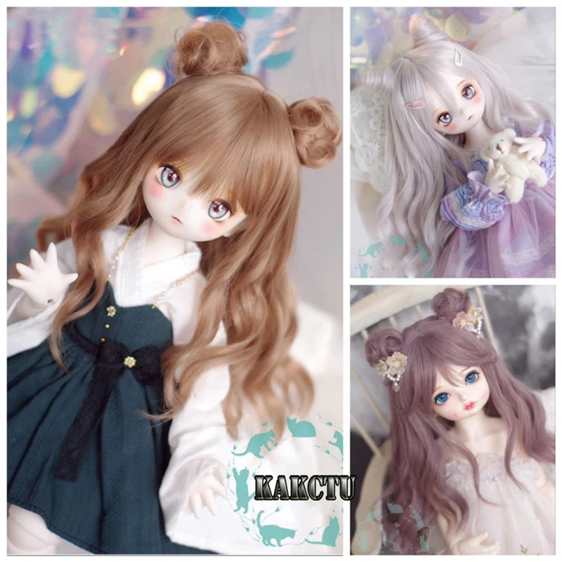 

1/6 1/4 1/3 Scale BJD Wig Doll Accessories High Temperature Silk Hair Retro Cute Wigs For BJD/SD YOSD MSD SD13 Big Girl C1115