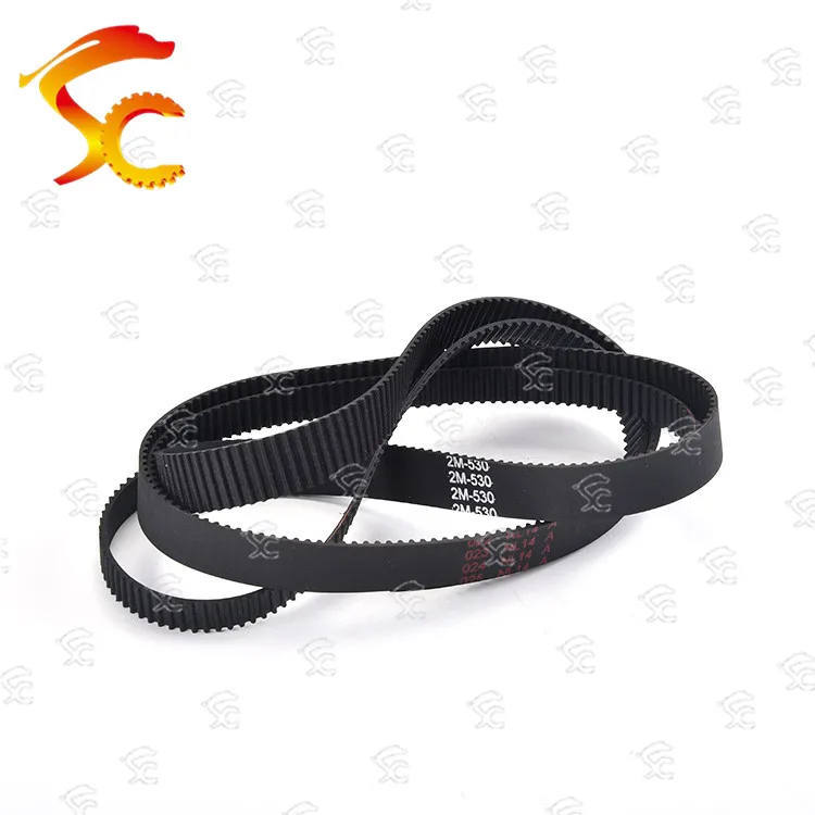 

2pcs 2GT-530-6/10mm belt closed loop rubber 2GT-530-6/10mm timing belt Teeth 265 Length 530mm width 10/6mm for 3D printer