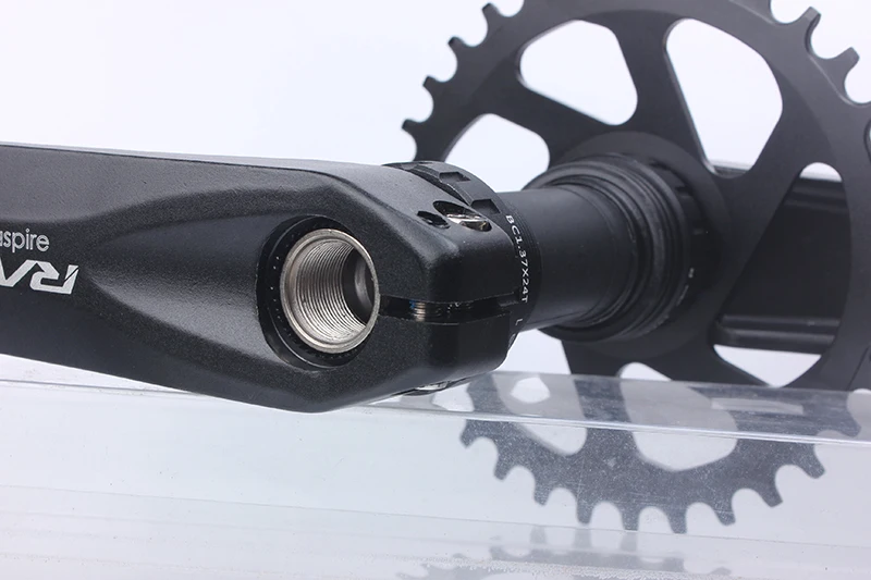 RACEWORK MTB Kurbelgarnitur 170/175mm Mountainbike Kurbel Schmal Breites Kettenblatt 32/34/36/38T 11/12S Fahrrad Kurbelgarnitur Kettenrad Für GXP – Detail 7