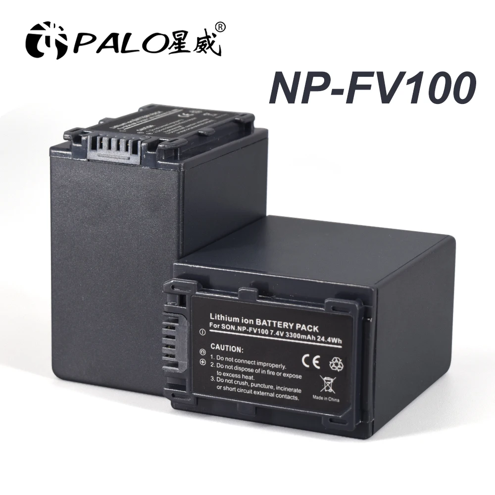 PALO NP-FV100 Bateria NP FV100 FV100 Bateria + ładowarka USB LCD do Sony NP-FV30 NP-FV50 NP-FV70 SX83E SX63E FDR-AX100E AX100E