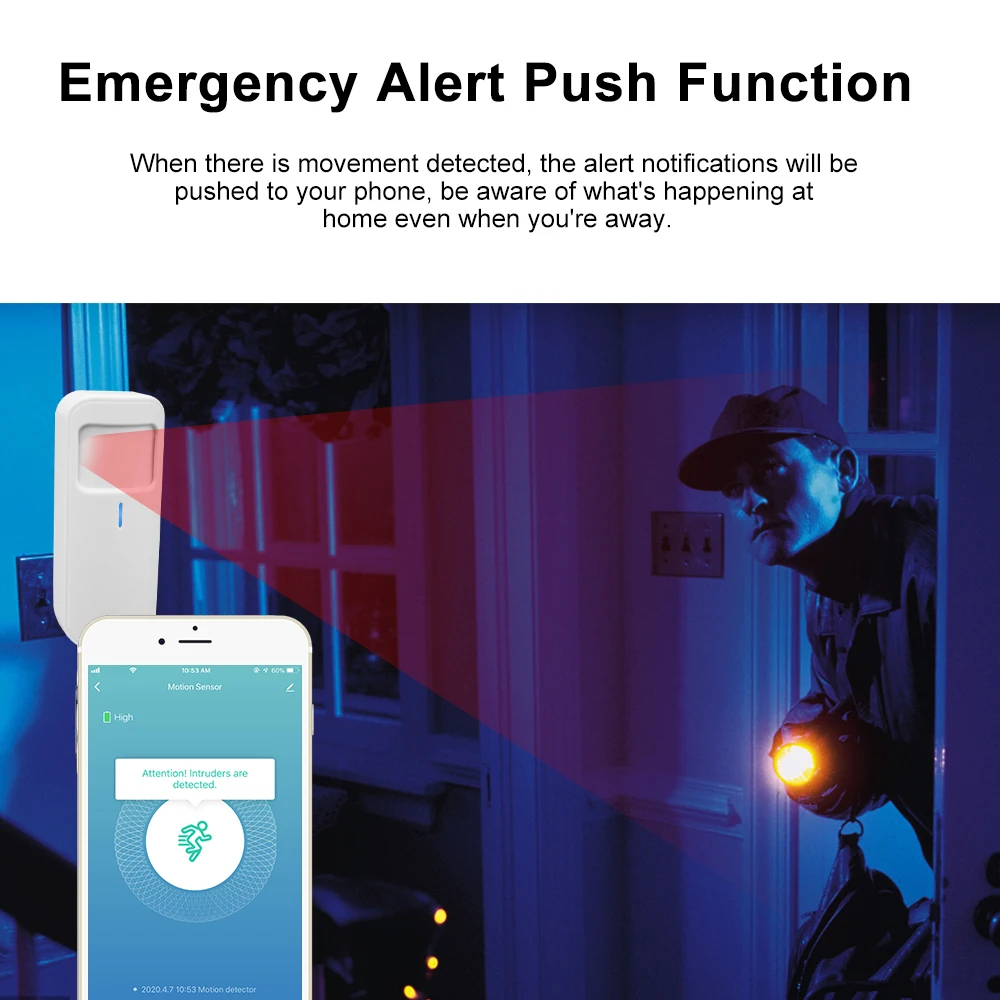 Tuya Smart Motion PIR Sensor Detector WIFI Movement Sensor Smart Life APP Wireless Home Security System