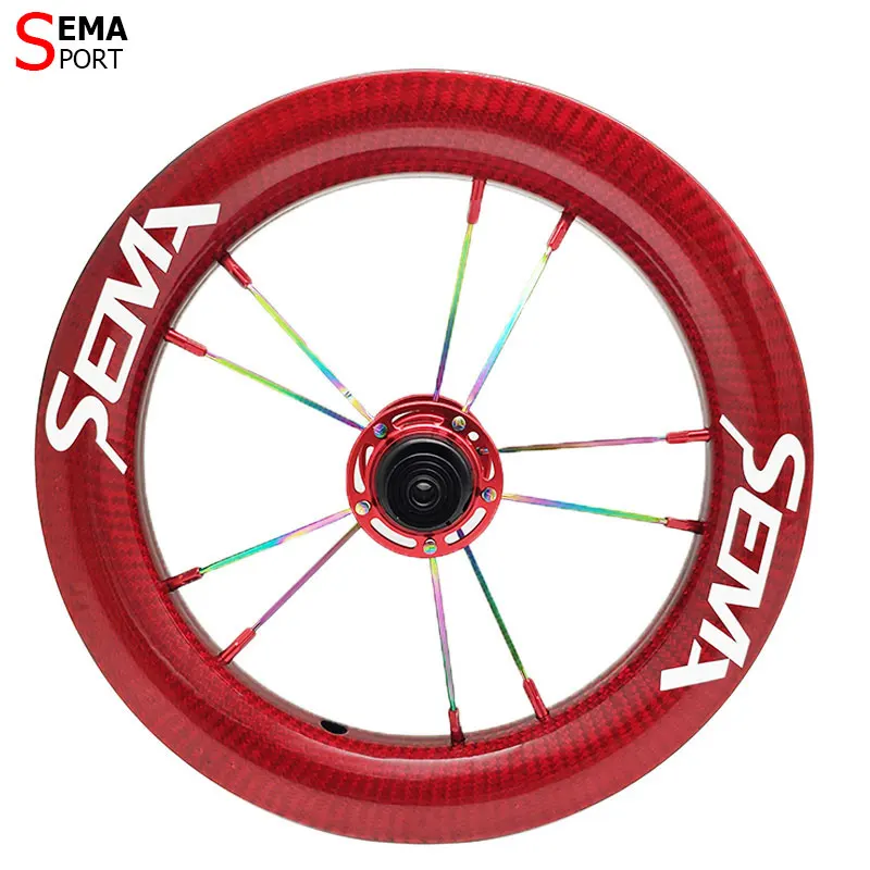 Carbon Wheel SEMA P5A 12inch Kids Balance Bike/Push Bike With 6802 Hybrid Ceramic Bearing And Titanium Spoke Best Quality