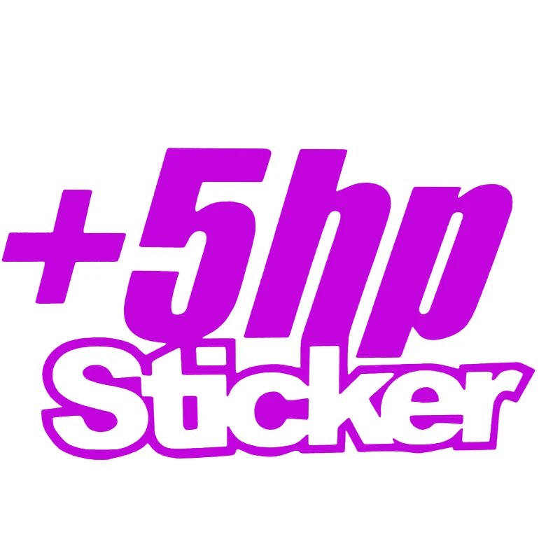 Plus 5 HP + Vinyl JDM Ute Car 4x4 Decal Sticker Funny Race P Plate Preformance High Quality Vinyl Cover Scratched Waterproof PVC