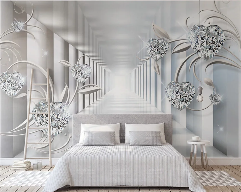 

3d обои beibehang на заказ, настенные 3d обои, стерео, абстрактное пространство, Европейский узор, Алмазный фон для телевизора, обои