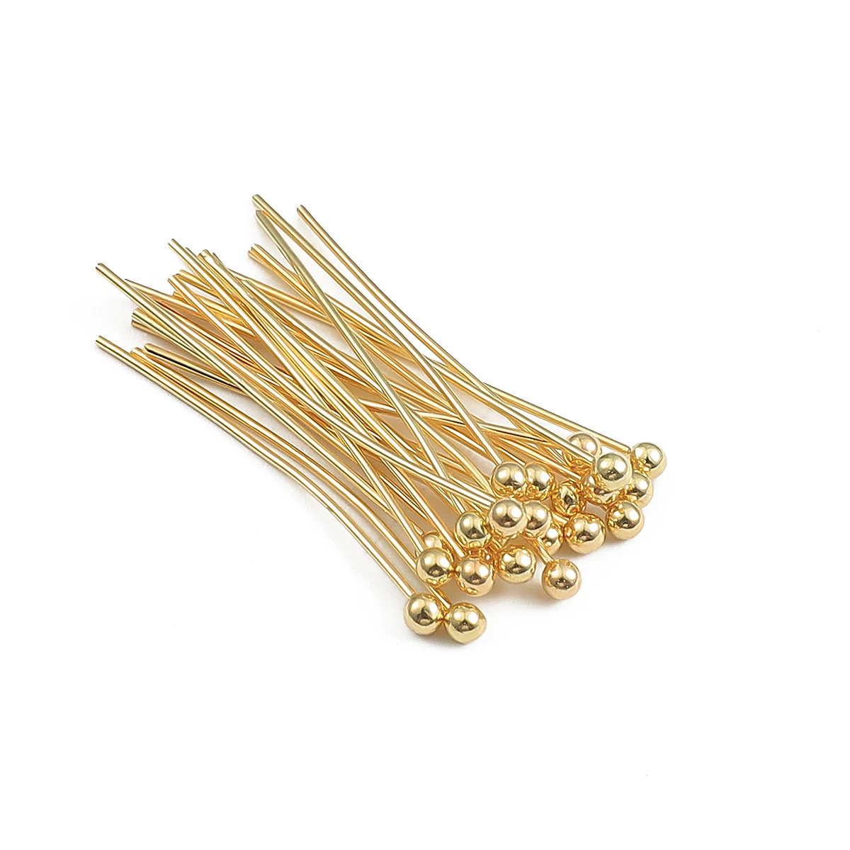 Wholesale 18k Gold Plated16-35mm Copper Ball Head Pin For Jewelry Making Beading Pins Findings Supplies DIY Make Jewelry