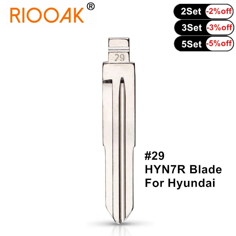 

10 шт./лот # 29 lishi HYN7R металлическая пустая необрезанная откидная лезвие дистанционного ключа KD/VVDI для Hyundai SONATA MOINCA KIA, автозамена