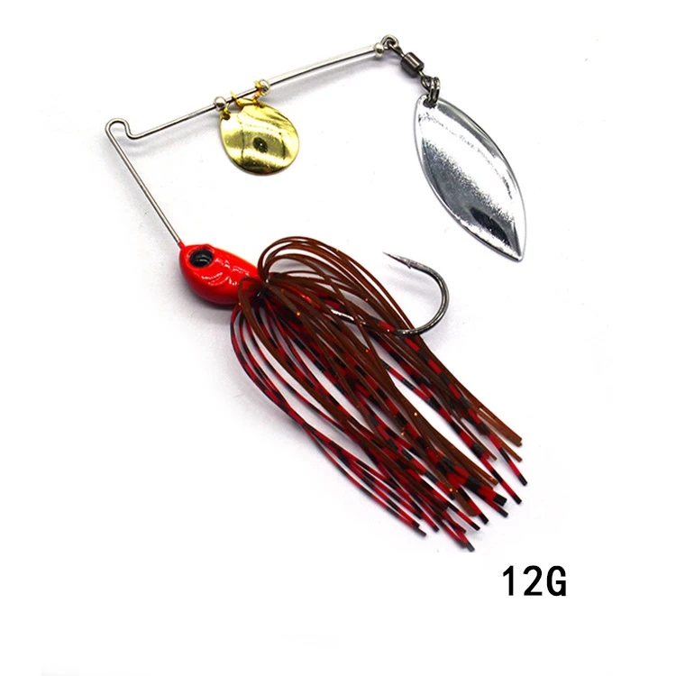 1pcs Vissen Lokken 12/17g Wobblers Lokt Spinners Lepel Aas Voor Snoek Peche Visgerei Alle Kunstaas metalen Pailletten Spinnerbait