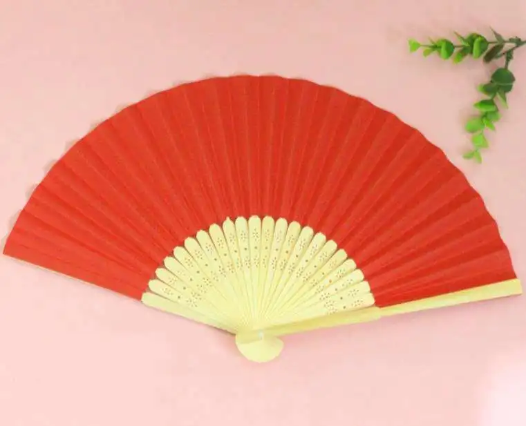 Blank white paper fan child plain drawing painting folding fan kindergarten handmade materials