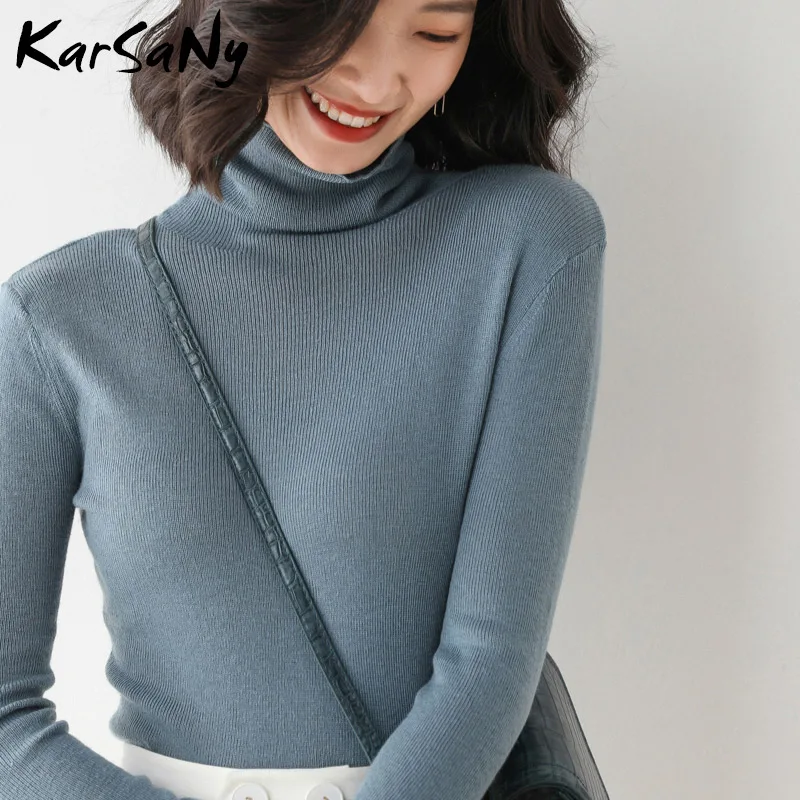 Women\'s Winter Turtleneck Sweaters And Pullovers Warm Thin Stretch Sweater Women Winter Knitted Top Autumn Woman Sweaters Jumper