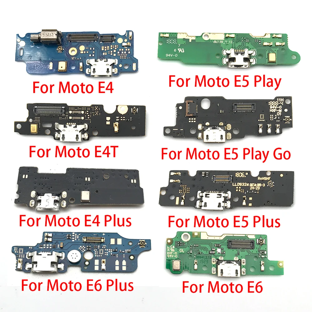 USB Charging Port Dock Charger Connector Board Flex Cable For Motorola Moto E3 E4 E4T E5 E6 Play E7 Plus E6s