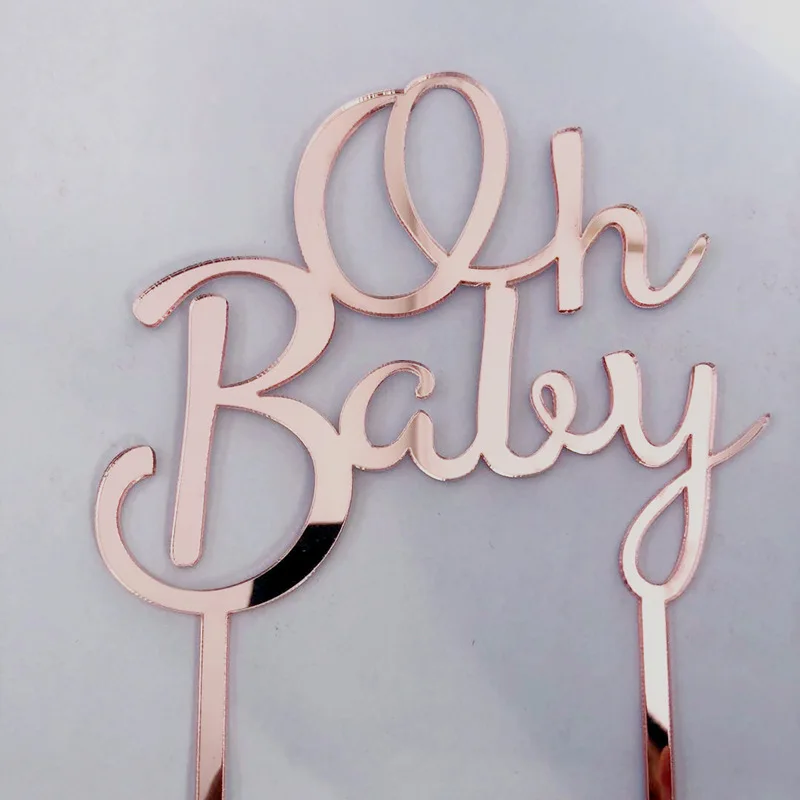 Neuer Acryl-Kuchenaufsatz in Roségold für Geburtstagspartys, Hochzeiten, Jubiläen und Baby-Erstgeburtstage - Tortendekoration – Detail 19
