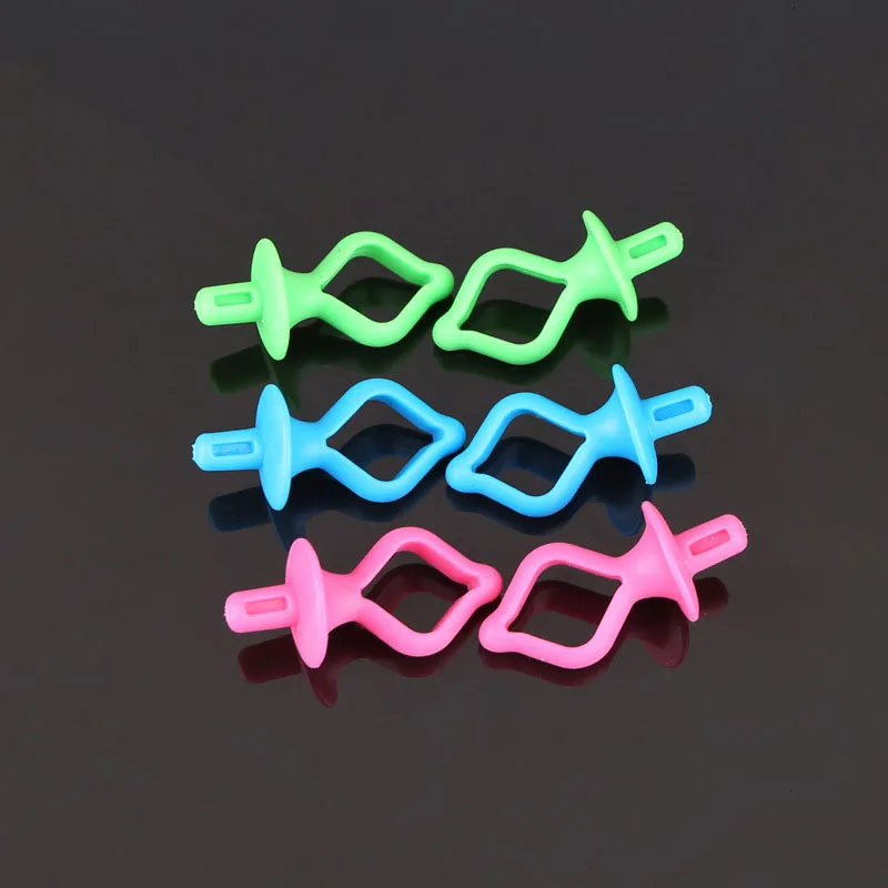 5 Pcs 4cm Blue Green Pink Anti-Thread Head Fall Fixing Clip Colored Silicone Bobbin Clip Sewing Accessories