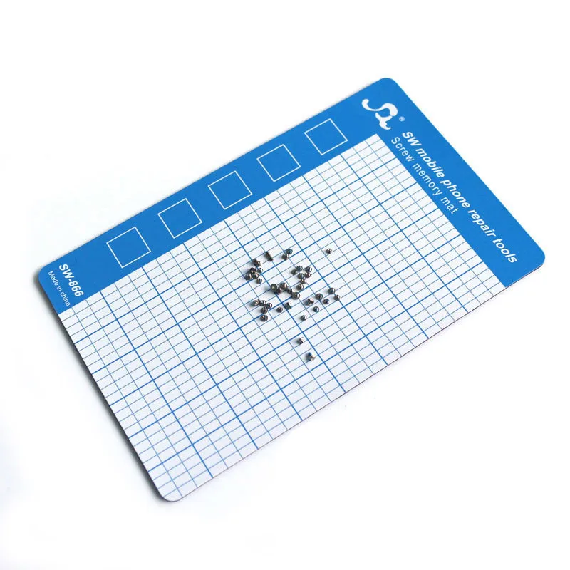 FIXFANS Magnetic Screw Mat Memory Chart Mobile Phone Repair Work Pad for iPhone iPad Tablet Laptop Repair Tools 145 x 90 mm