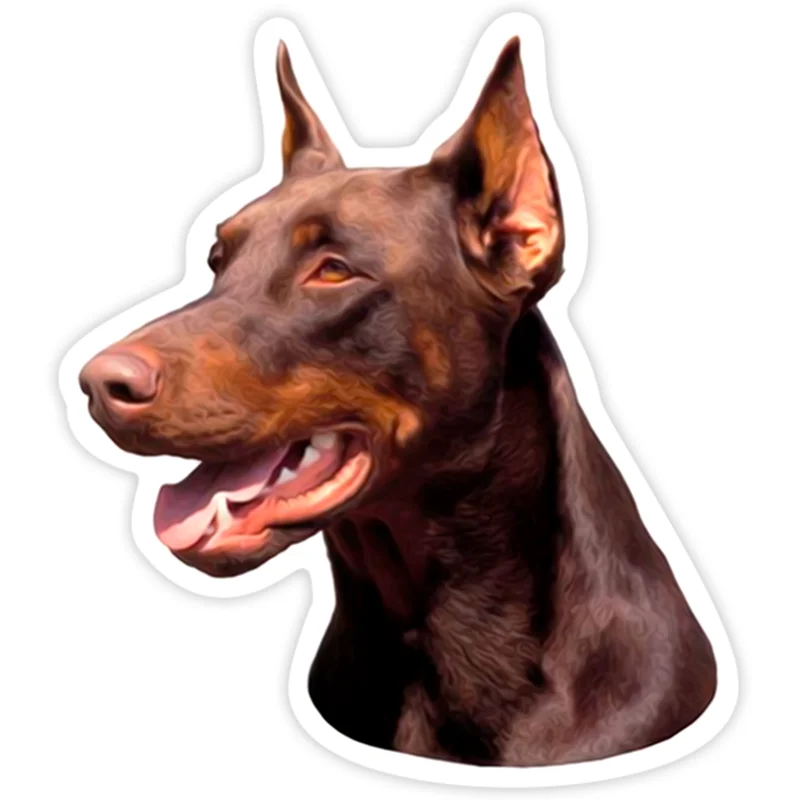 S40227# Doberman Various Sizes PVC Decal Car Sticker Waterproof on Bumper Rear Window Laptop Refrigerator Toilet