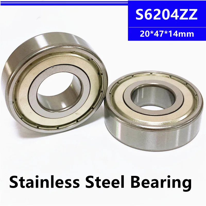 

4pcs/10pcs S6204ZZ 20*47*14mm Stainless Steel Deep Groove Ball Bearing 20x47x14mm SB6204ZZ S6204 S6204-2Z