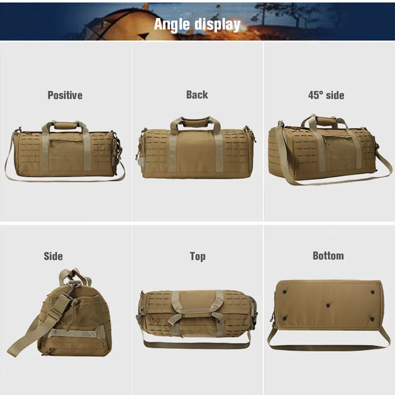 Military Tactical Shoulder Handbag Outdoor Gym Fitness Sports Men Army Pouch Waterproof Molle Camping Hiking Travel Pack XA851Y