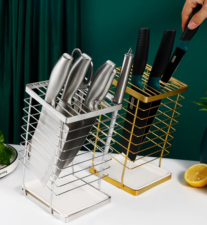 

Stainless Steel Kitchen Knife Block Holder Knife Rack Knife Block Knife Storage Rack Cutlery Holder Cutlery Block Cutlery Rack