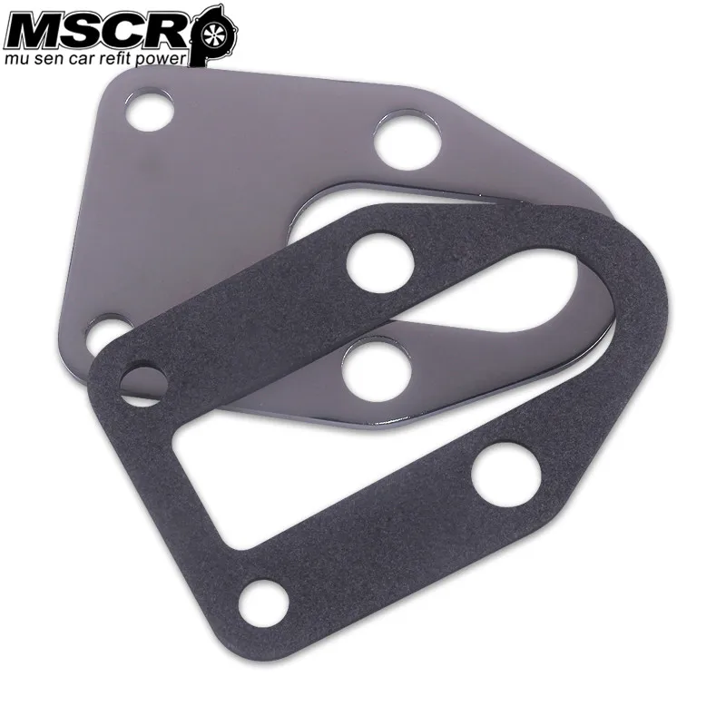 

SBC Chrome Fuel Pump Mounting Plate With Gasket SB 283 305 327 350 383 400 for Chevrolet