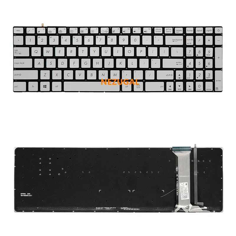 New US backlit laptop keyboard FOR ASUS GL552 GL552J GL552JX GL552V GL552VL GL552VW N552VW N552VX G771JM G771JW Red/Silver