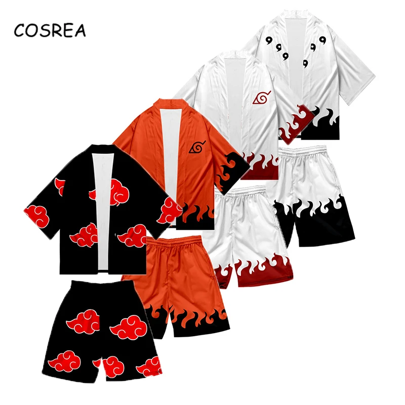 

Cosrea Cosplay Costume Kimono Uzumaki Akatsuki Haruno Sakura Sport Suit Tops Pants Shorts Disfraz Clothes T-shirt Coat