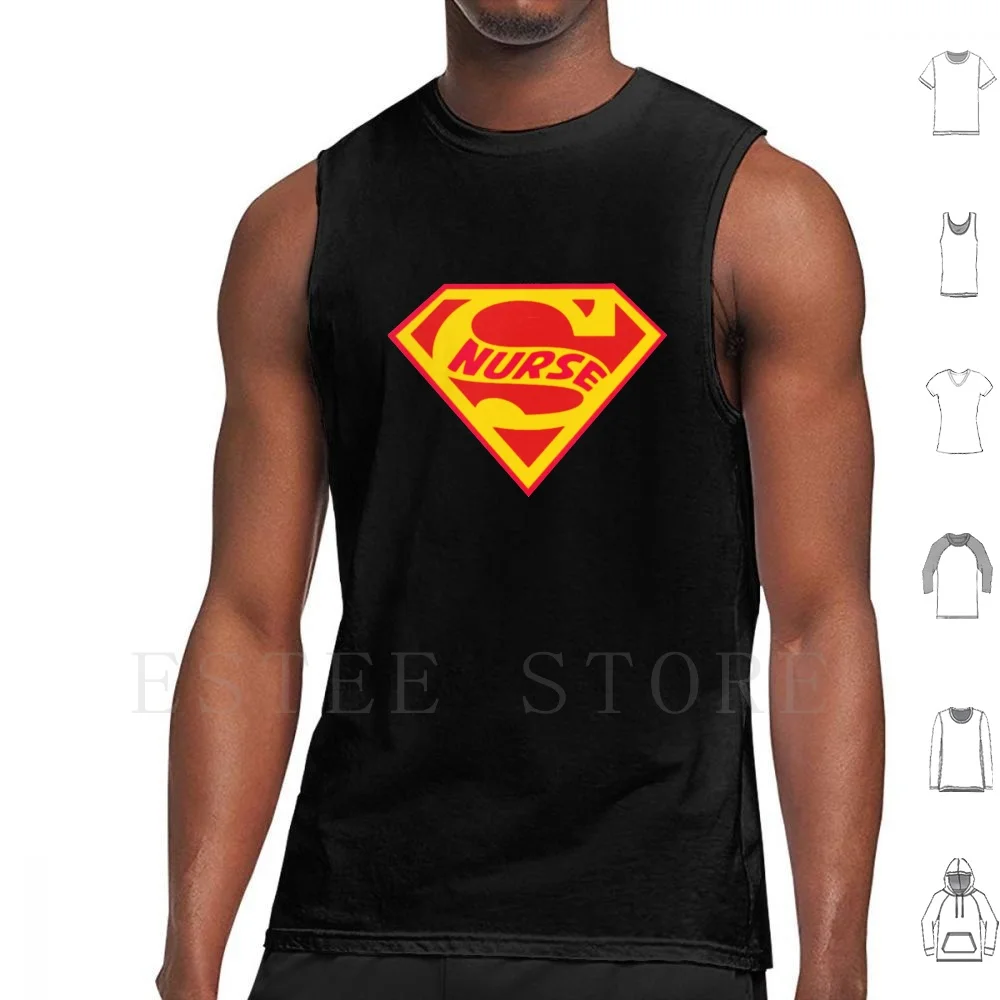 Super Nurse Tank Tops Vest Cotton Super Nurse Nurse Super Power Super Hero Profession Health Heroes Hero Super Nurse Nursing