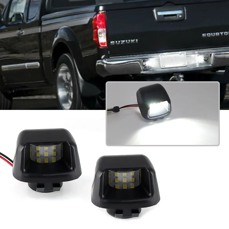 Car License Plate Light Cover Lens LED Tag Lamp Housing Compatible for Nissan Frontier Armada,Xterra, Suzuki Equator Pickup Truc