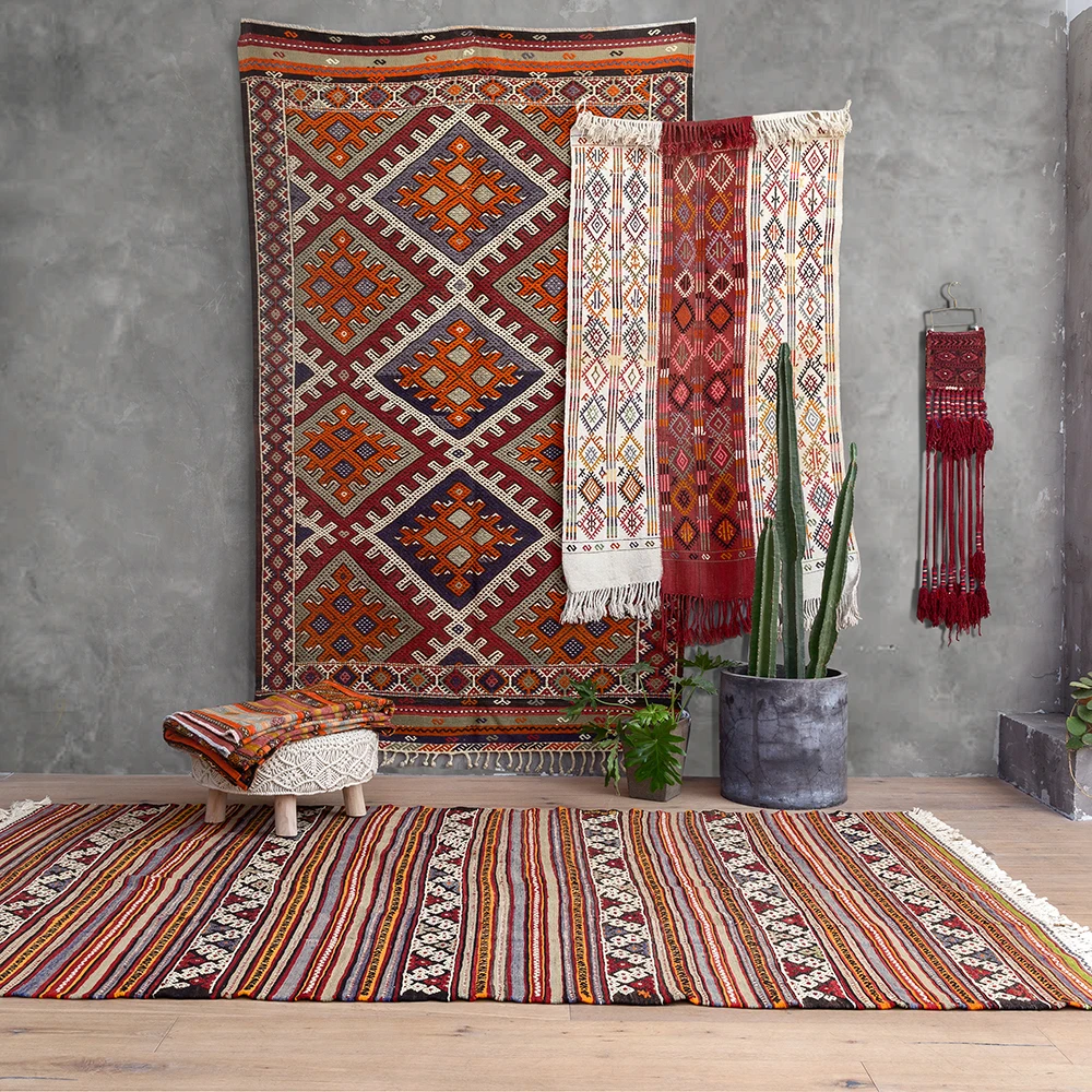 

bohemian tapestriesTurkish Wool Handwoven Ethnic Style American Mixed Living Room Collection Carpet Tapestry