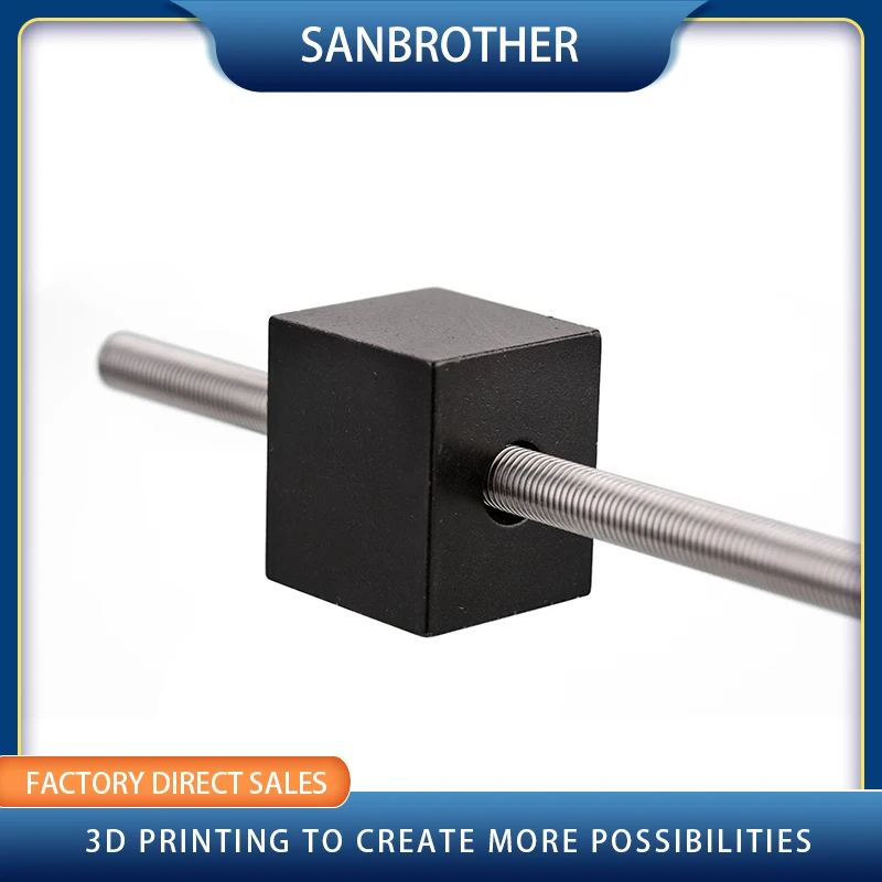 T8ตะกั่วสกรูสำหรับ3D ชิ้นส่วนเครื่องพิมพ์ T8 Trapezoidal ตะกั่วสกรูเปลี่ยน Nut ที่นั่งอลูมิเนียมบล็อก