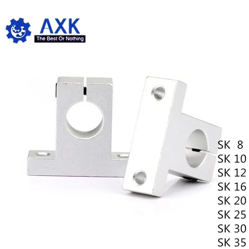 4pcs/lot SK8 SK10 SK12 SK16 SK20 SK25 SK30 SK35 8mm linear bearing rail shaft support XYZ Table CNC Router SH8A 3D printer Part