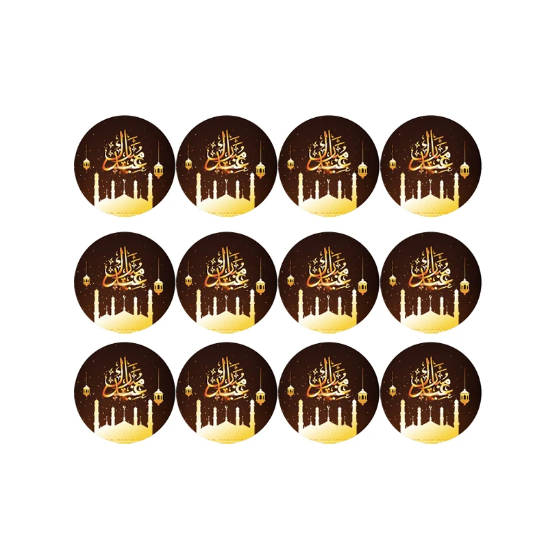 

30mm Eid Mubarak Decoration Gift Bag Sealing Stickers Mubarak Stickers Party Favor