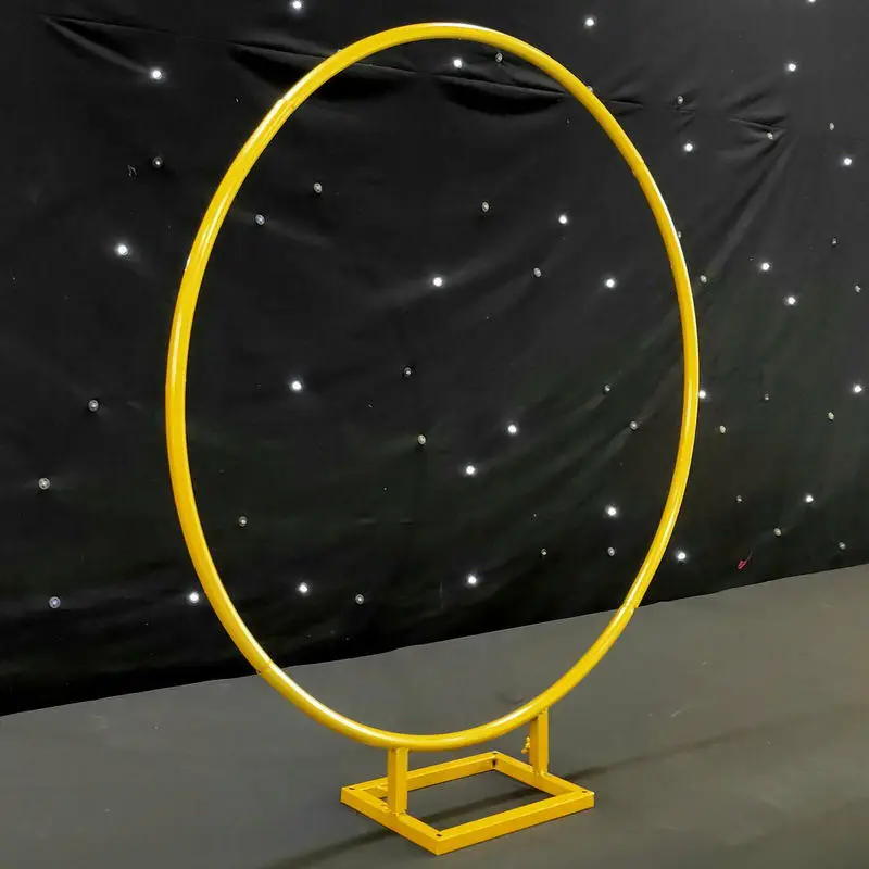 Wedding Arch Gold Round Frame Stand Metal Flowers Balloons Rack Party Birthday Events Venue Backdrop Decor