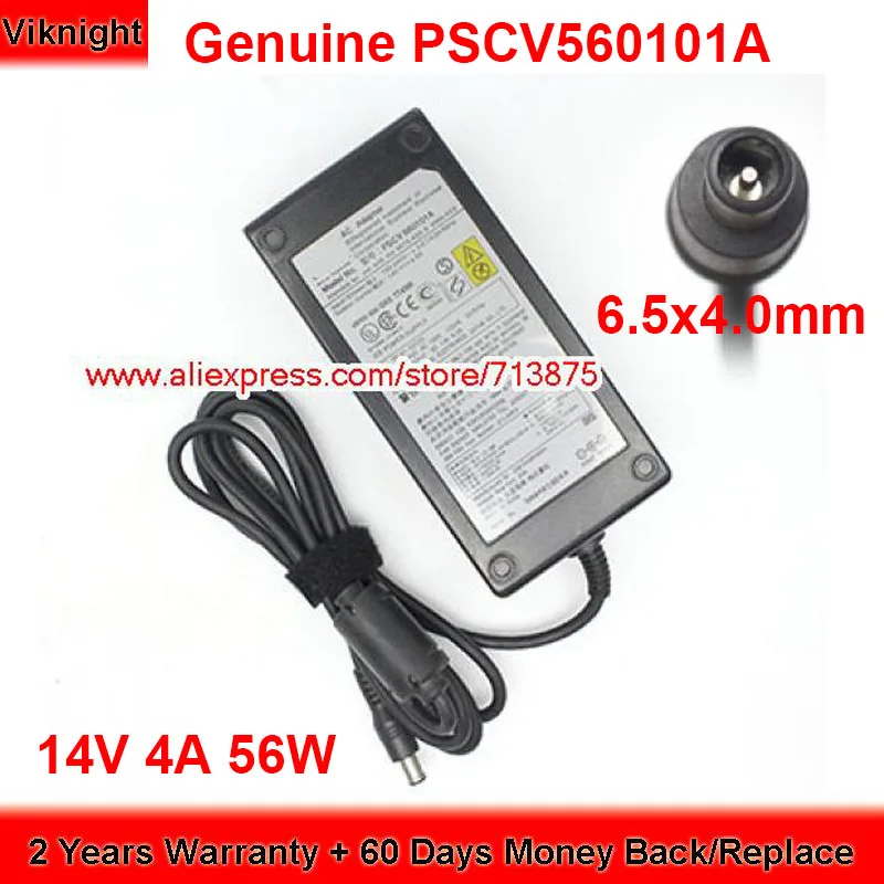 

Genuine PSCV560101A 14V 4A AC Adapter 56W Charger with Plug Size 6.5x4.0mm Power Supply